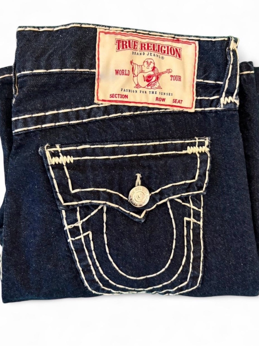 Navy Blue Baggy True Religion Jeans